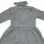 Elegancka dzianinowa sukienka dla dziewczynki w rozmiarze 110, komplet + opaska