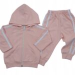 Bawełniany komplet dziewczęcy, ŁOSOSOWE PASKI