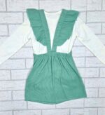 Elegancka dzianinowa sukienka dla dziewczynki w rozmiarze 92, komplet + koszulka - obrazek 2