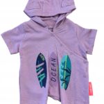 Zestaw dla niemowląt z kapturkiem fioletowy ONNO Baby