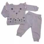 Bawełniany komplet dziewczęcy SERCE