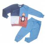 Zestaw ubranek dla chłopca - Bluza i spodnie „Enjoy Your Life”, Pingwin