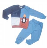 Zestaw ubranek dla chłopca - Bluza i spodnie „Enjoy Your Life”, Pingwin