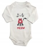 Bawełniany komplet dziewczęcy KOT w rozmiarze 68-74 cm - obrazek 3