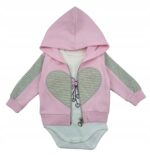 Bawełniany różowy zestaw 3-częściowy dla dziewcząt - obrazek 2