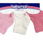 Skarpetki dziewczęce w kolorze różowym, kremowym, 3 szt