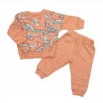 Dres bawełniany dla dziewczynki Komplet składający się z koszulki i spodni KOŃ