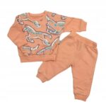 Dres bawełniany dla dziewczynki Komplet składający się z koszulki i spodni KOŃ