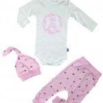 Zestaw dresowy dla dziewczynki, czapka, body, spodnie