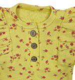 Prążkowane śpioszki dla niemowląt z guzikiem - obrazek 2