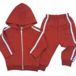 Bawełniany komplet dla chłopców, CZERWONE PASKI