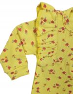 Prążkowane śpioszki dla niemowląt z guzikiem - obrazek 4