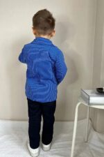 Garnitur dla chłopca, elegancki komplet, w komplecie z muszką - obrazek 5