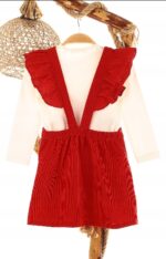 Sukienka dla dziewczynki z misiami w zestawie z bawełnianą koszulką - obrazek 5