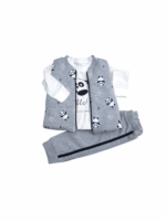 Komplet chłopięcy 3-częściowy z pandą - obrazek 2