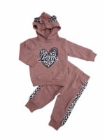 Komplet dresowy dziewczęcy Love panterka