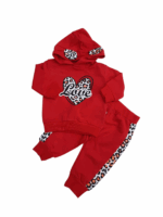 Komplet dresowy dziewczęcy Love panterka - obrazek 2