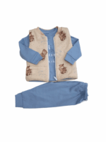 Komplet chłopięcy 3-częściowy z misiem - obrazek 2
