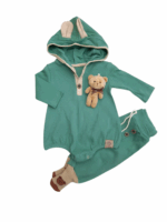 Komplet niemowlęcy z misiem i uszami