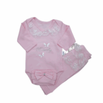 Komplet niemowlęcy dla dziewczynki z motylkami