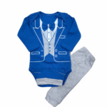 Elegancki komplet chłopięcy body i spodnie