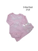 Komplet niemowlęcy dla dziewczynki z motylkami - obrazek 3