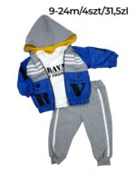 Trzyczęściowy komplet chłopięcy z kurtką