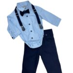 Elegancki komplet chłopięcy z muszką
