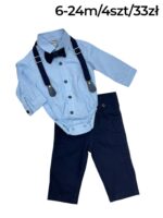 Elegancki komplet chłopięcy z muszką