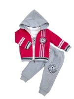 Dziewczęcy komplet dresowy z kapturem - obrazek 2