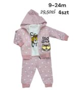 Dziewczęcy komplet 3-częściowy bluza, spodnie i koszulka - obrazek 3