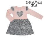 Różowa sukienka w panterkę dla dziewczynki