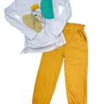 Dziewczęcy komplet bluzka i spodnie