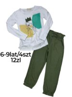 Dziewczęcy komplet bluzka i spodnie - obrazek 2