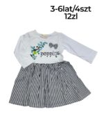 Sukienka dziewczęca z długim rękawem Poppins