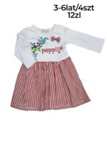 Sukienka dziewczęca z długim rękawem Poppins - obrazek 2