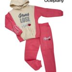 Ocieplany dres dziewczęcy z kapturem