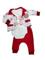 Komplet niemowlęcy 3-częściowy z misiem - obrazek 2