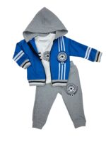 Chłopięcy komplet 3-częściowy bluza z kapturem, koszulka i spodnie - obrazek 2