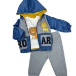 Trzyczęściowy komplet chłopięcy z lwem