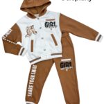 Ocieplany komplet dresowy dla dziewczynki