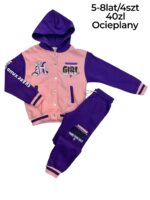 Ocieplany komplet dresowy dla dziewczynki