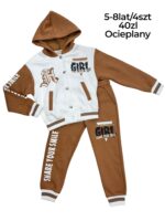 Ocieplany komplet dresowy dla dziewczynki - obrazek 2