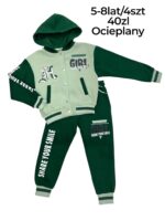 Ocieplany komplet dresowy dla dziewczynki - obrazek 3