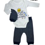 3-częściowy komplet niemowlęcy z body