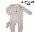 Prążkowany rampers z opaską - obrazek 3