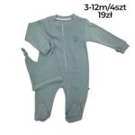 Prążkowany pajac niemowlęcy z czapką - obrazek 2