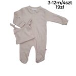 Prążkowany pajac niemowlęcy z czapką - obrazek 5