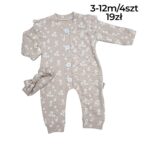 Prążkowany rampers z opaską w stokrotki - obrazek 2