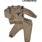 Ocieplany komplet dziewczęcy Myszka z panterką